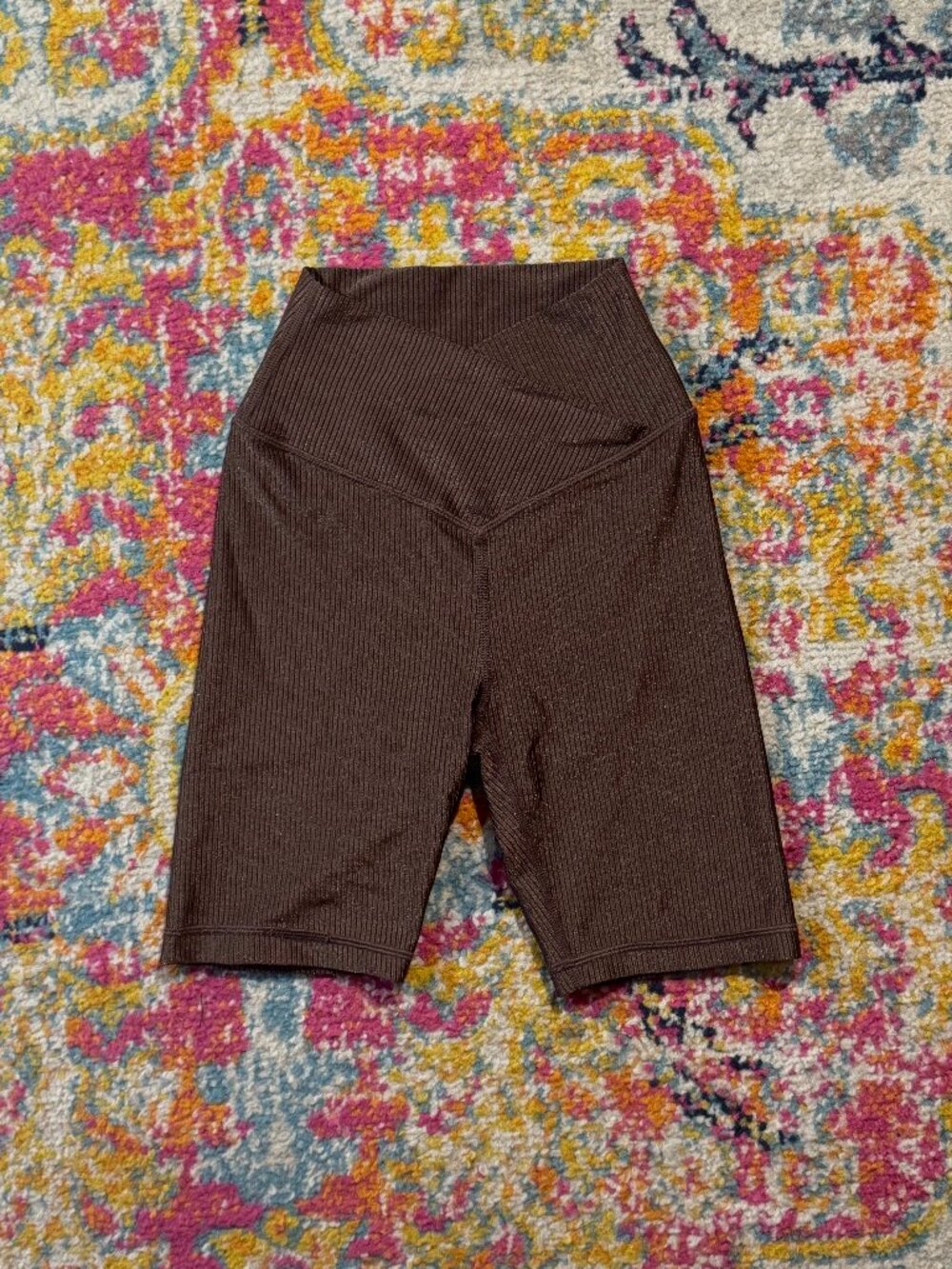 Aerie Brown Biker Shorts Crossover Waist Size XS